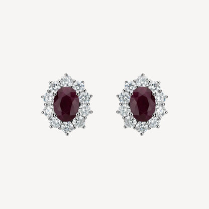 QA Inferno's Gate Earrings with Diamonds and Rubies