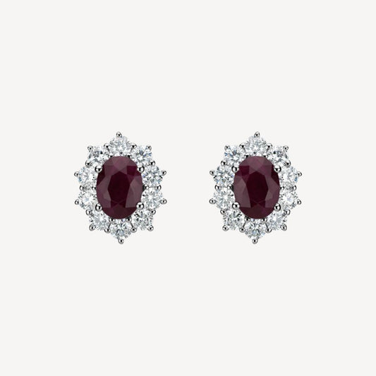 QA Inferno's Gate Earrings with Diamonds and Rubies