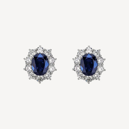 QA Ocean Gate Earrings with Diamonds and Sapphires