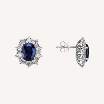 QA Ocean Gate Earrings with Diamonds and Sapphires