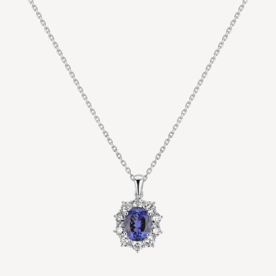 QA Heaven's Glare Pendant with Diamonds and Tanzanites