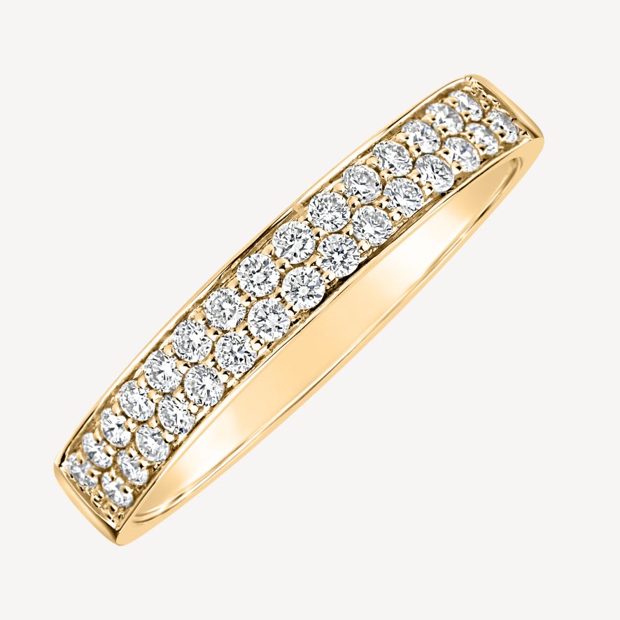 QA Round Simplicity Diamond Ring - yellow