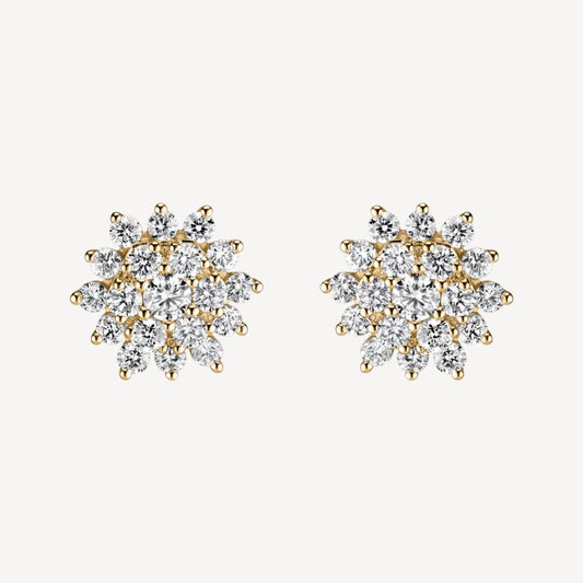 QA Diamond Earrings Icy Crystals - yellow