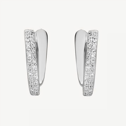 QA Duplex Threads Diamond Earrings