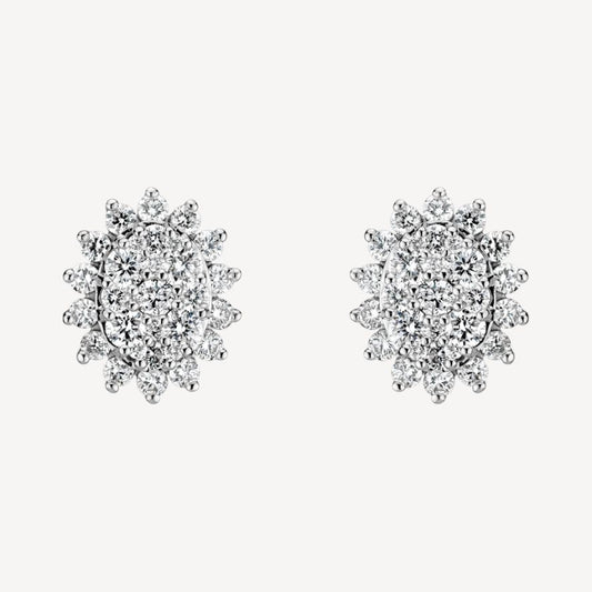 QA Diamond Earrings Winter Constellation - white