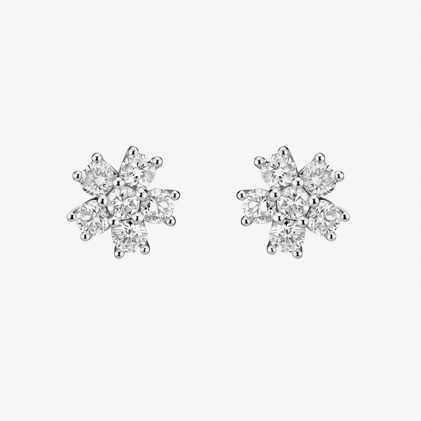 QA Frozen Queen Diamond Earrings - white