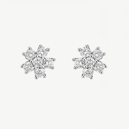 QA Frozen Queen Diamond Earrings - white