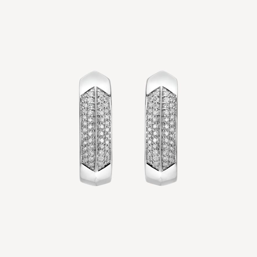 QA Aurora Queen Diamond Earrings - white