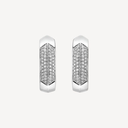 QA Aurora Queen Diamond Earrings - white