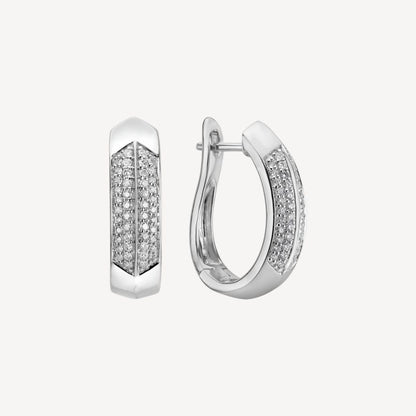 QA Aurora Queen Diamond Earrings - white