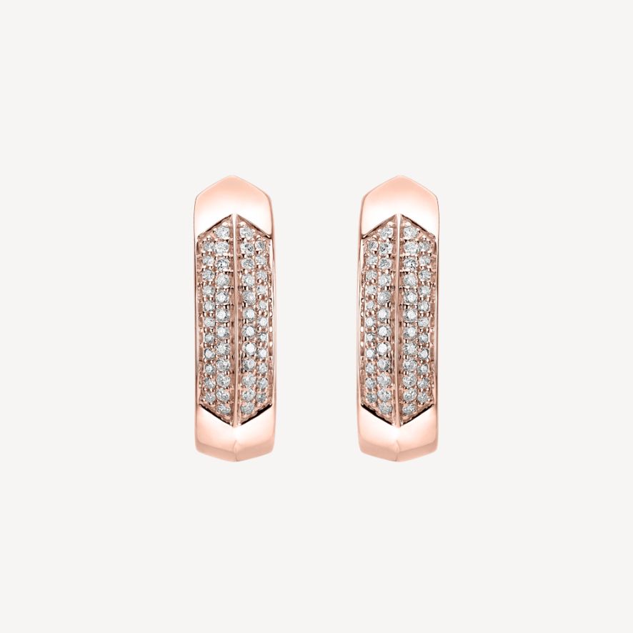 QA Aurora Queen Diamond Earrings - rose