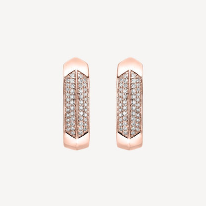 QA Aurora Queen Diamond Earrings - rose