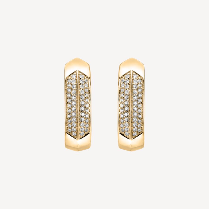 QA Aurora Queen Diamond Earrings - yellow