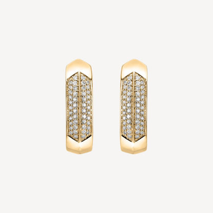 QA Aurora Queen Diamond Earrings - yellow