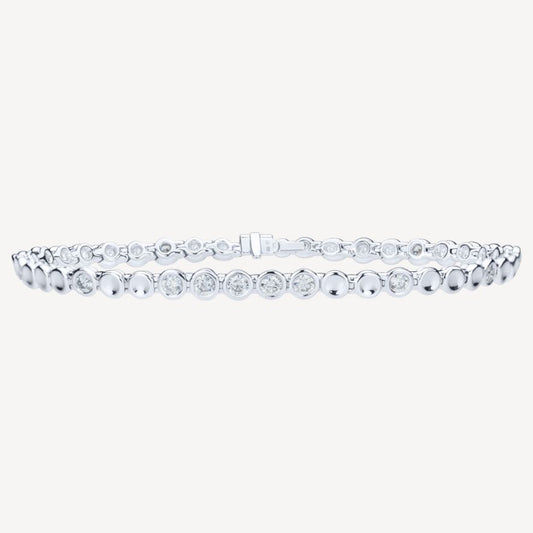 QA Peaceful Nightfall Diamond Bracelet - white