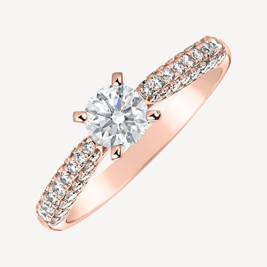 QA Diamond Ring Royal Glance - rose