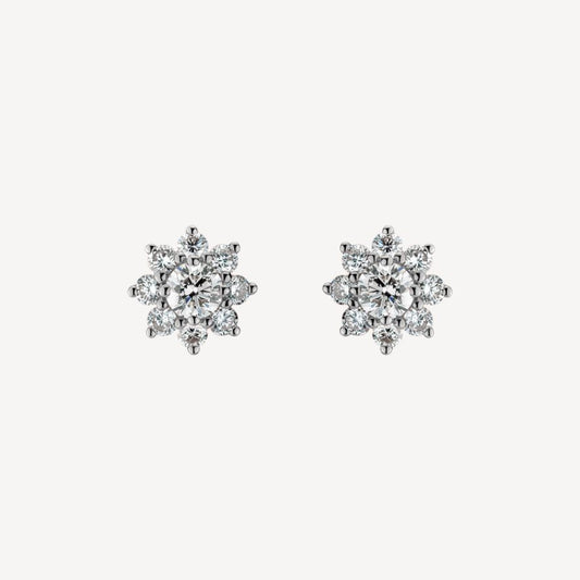 QA Earrings with Diamonds Celestial Brilliance - white