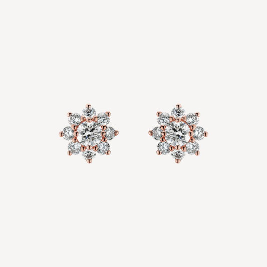 QA Earrings with Diamonds Celestial Brilliance - rose