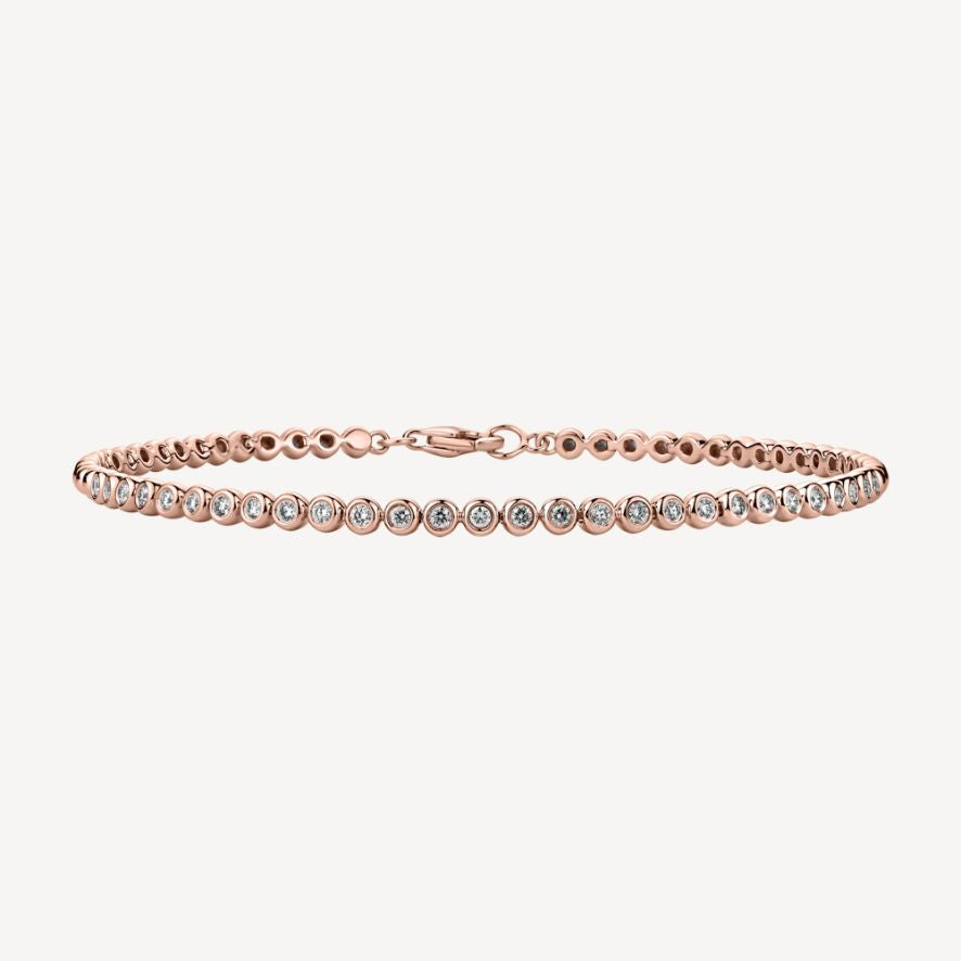 QA Bracelet with Diamonds Precious Essence - rose