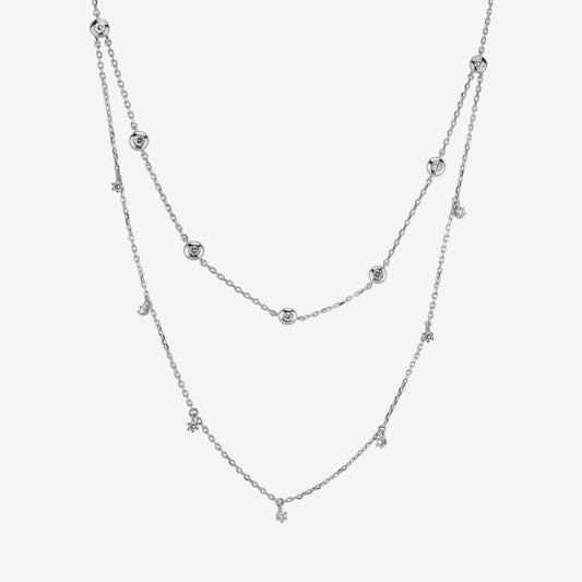 QA Heart of Iris Diamond Necklace