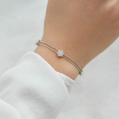 QA Frozen Petals Diamond Bracelet