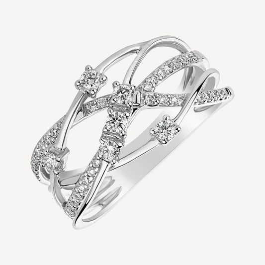 QA Shining Sparkle Diamond Ring