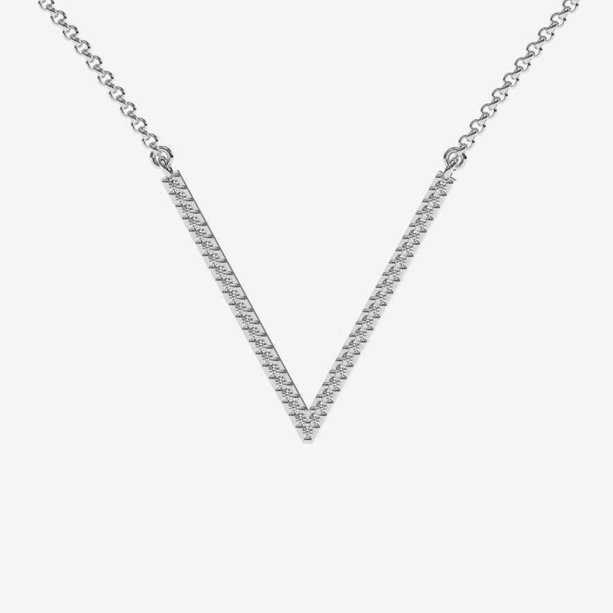 QA Alluring Vice Diamond Necklace - white