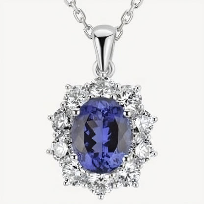 QA Heaven's Glare Pendant with Diamonds and Tanzanites