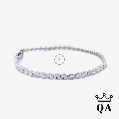 QA Silent Nightset Diamond Bracelet - white