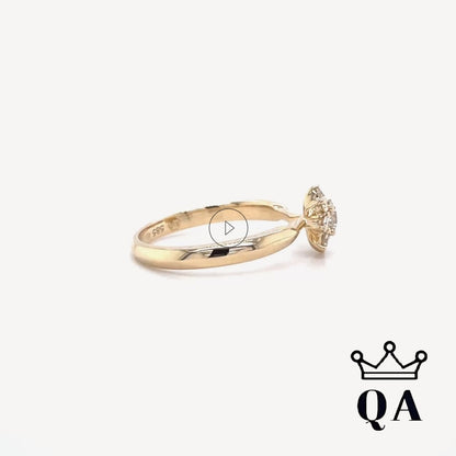 QA Subzero Sky Diamond Ring - yellow