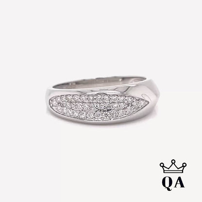 QA Aurora Queen Diamond Ring - white