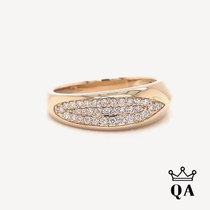 QA Aurora Queen Diamond Ring - yellow