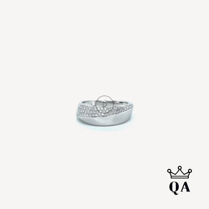 QA Diamond Ring Enchanting Stripes - white